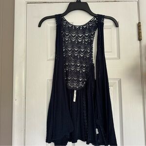 5/$25 Navy Blue Tank Top Cardigan